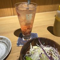 Seasonal fruit drink. Made fresh. This was a strawberry lemonade. Exceptionally delicious! 5/5  at Chimaki in Tokyo