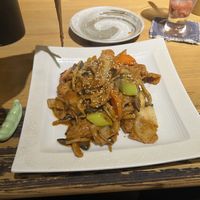 This was a kimchi dish made with soy meat and great vegetables. Very spicy. It was very good.   at Chimaki in Tokyo