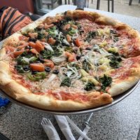 Veggie split pizza  at J & S New York Pizza in Fuquay-varina