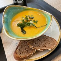 Ginger and carrot soup (small portion) - Vielfalter, Schwerin, Germany at Vielfalter in Schwerin