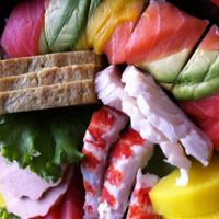 Yummy Rainbow Sushi at Tenon Vegetarian Cuisine in Markham