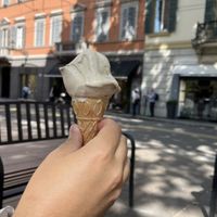 Hazelnut (nocciola) gelato  at Gelateria La Miraje in Parma
