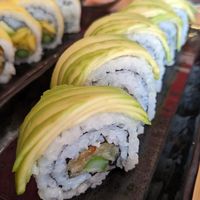 Vegan vegetable dragon roll at Yamazaki in Basingstoke