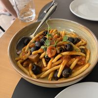 Vegan Pasta with roasted vegetables  at Zinfandel Food & Wine bar in Split