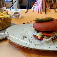 Veganer Burger at Hotel Styrolerhof in Steeg