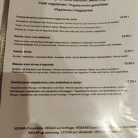 Vegetarian menu at Restaurante Casa Do Rei  in Lajes Das Flores