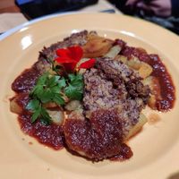 Sweet potatoes with pumpkin crepe at Restaurante Casa Do Rei  in Lajes Das Flores