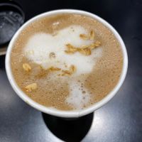 Obsessed with the Super Bori (barley) latte!  at Super Matcha - Hyundai Seoul in Seoul