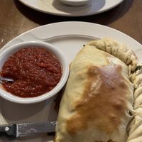 Calzones w/ Vegan Cheese & Vegan Sausage  at Marcello's Cucina Italiana in Sunriver