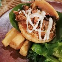 Jackfruit arepa at Casa Curandera Bali in Ubud