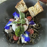 pesto dish   at Casa Curandera Bali in Ubud