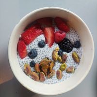 Chia pudding 55 DKK at Social Brew in Copenhagen