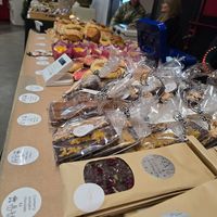 At Veganworld, Hasselt, Kerstbeurs at Zonder Ei Bakkerij in Ghent