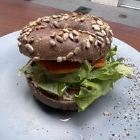 Vegan Bagel  at Reverends Fine Coffee in Fortitude Valley