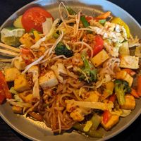 Pad Thai with tofu at Bakgården Thai Restaurant in Aandalsnes