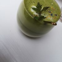 Matcha latte at drei&zwanzig in Karlsruhe
