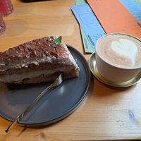 Tiramisu-Torte und Cappuccino ❤️ at drei&zwanzig in Karlsruhe