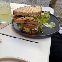 BLT with vegan cheeese  at drei&zwanzig in Karlsruhe