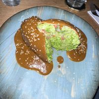 Vegan burrito with mole  at La Santa Guadalupe - Centro Histórico in Cartagena