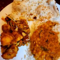 Aloo Gobhi + Dal Tadka + Vegan Naan at Indian Tadka in Matamata
