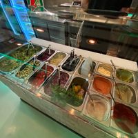 Salads and sauces  at Kebab Factory in Hvar
