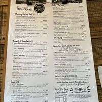 Menu  at Salt of the Earth in Poulton-le-fylde