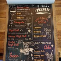 Drinks list for special menu. at Darc-en-Ciel in Seoul