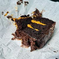 Choc and orange cake - very rich  at The Old Post Office in Isle Of Mull