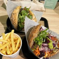 die zwei veganen Varianten  at Neue Dönastie in Karlsruhe