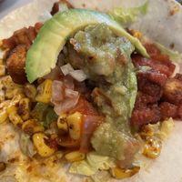 Tempeh taco - close-up  at Hola Avo - I'Park Mall in Seoul