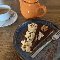 Coconut Chocolate cake  at Tibetan Convention Tea House in Florennes