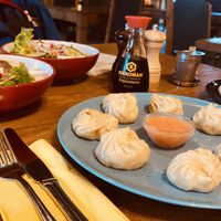 classic momos with tofu, cheese, vegetables and champignons   at Tibetan Convention Tea House in Florennes