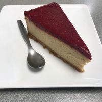 Raspberry cheesecake! at Vegan Folie's in Paris