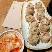 Kimchi and fried tofu dumplings at Lady Dumpling in Barcelona