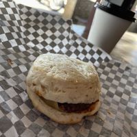 Breakfast biscuit   at Rust Is Gold Coffee in Albuquerque
