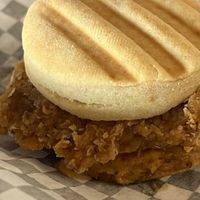 Vegan chicken biscuit  at Rust Is Gold Coffee in Albuquerque