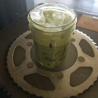 Oat matcha at Rust Is Gold Coffee in Albuquerque