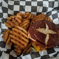 The up in smoke burger at Twisted Plants in Milwaukee