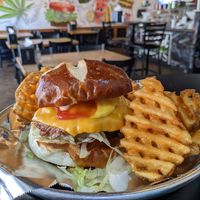 "Friday" which is a basic burger at Twisted Plants in Milwaukee