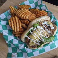 Loaded chili dog at Twisted Plants in Milwaukee