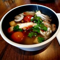 Tom yum soup at Plants of Roselyn in South East London