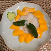 Mango sticky rice at Suwana's Thai Orchid Restaurant in Asheville