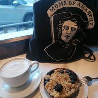 Great cobbler and good coffee at Old Europe Pastries in Asheville