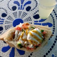 Pita pocket ($18) and lemonade ($4) #Veganuary at Falafellicious in Cairns