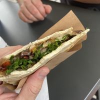 Aubergine, hummus and rocket  at Bello Garno Il Cassone Riminese in Bologna
