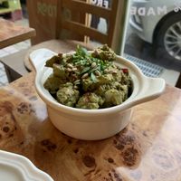 Potato salad with pesto like sauce  at Rooted 루티드 in Seoul