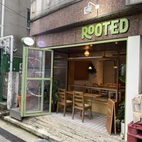 outside the restaurant  at Rooted 루티드 in Seoul