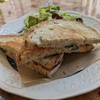 Grilled cheese sandwich at Rooted 루티드 in Seoul