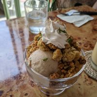 Genius take on an apple crumble at Rooted 루티드 in Seoul