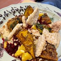 Nurungee Hummus Platter. Interesting harmony of ingredients and flavorings   at Rooted 루티드 in Seoul